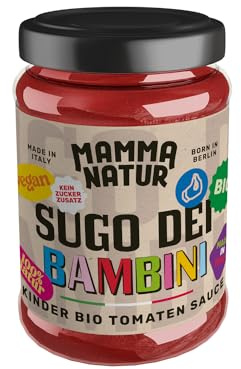 Mamma Natur | Bio Sugo Dei Bambini | Kinder Tomatensauce | Speziell für Kinder | Milder Geschmack | Frei von künstlichen Zusätzen | Für Pasta und Pizza | 280 g