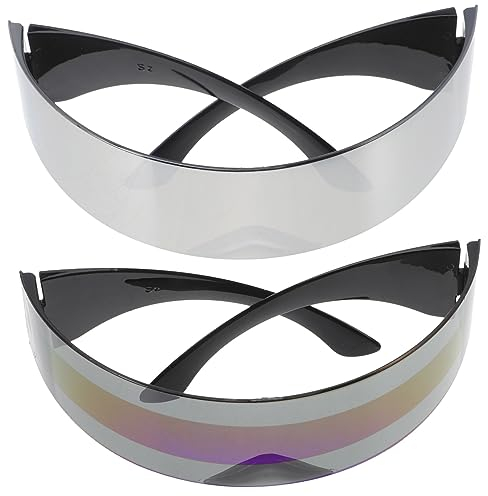 PACKOVE 2St -Brille zarte Plastikgläser Kunststoffverkleidung Festival-Accessoires Partybrille fotografieren tragbare Partybrillen Multifunktion schmücken Maske Requisiten Zubehör
