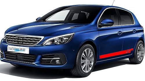 Karosserie Kofferraum Dekoration Aufkleber Taille Linien Aufkleber Tür Seitendekor Aufkleber für Peugeot 308 CC GTI SW,C-Red