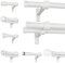 ROLLMAXXX Gardinenstange 400 cm breit - 19 mm Durschmesser - 1-Läufig - Weiss Matt - inkl. Wandhalterungen, Endstücken, Verbindungsrohr und Montagematerial im Tazza Design