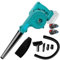 Garden Leaf Blower and Vacuum with18V 3000mAH Battery*2 500W 15000RPM 180mph Garden Leaf Blower for Garden/Lawn Care/Dust (Model A, Tool+3.0AH Battery*2)