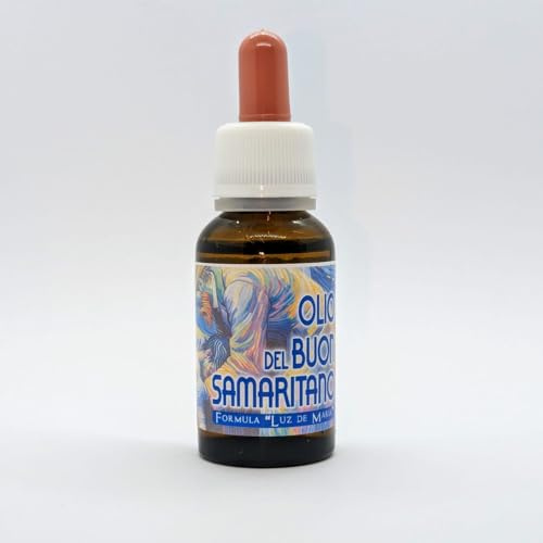 Olio del Buon Samaritano, Formula Originale di Luz de Maria, Olio di Mandorle Dolci, Olii Essenziali di Cannella, Garofano, Limone, Rosmarino ed Eucalipto, 20 ml, Prodotto 100% Naturale (20 ml)