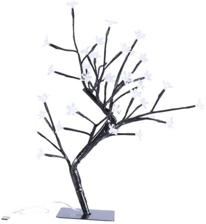 Yardenfun Deko-lampe Mit Led-kirschblüten-licht Baum-form Usb-betrieben Innen-licht Für Wohnzimmer Schlafzimmer Büro Und Kleine Wohnungen