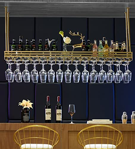 Verstellbarer Glashalter aus Metall für Unterschrank, Aufbewahrung zum Aufhängen von Glasvitrinen für Küche, Bar und Restaurants