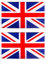 Britische Flagge, Union Jack-Flagge, UK-Flagge, Großbritannien-Flagge, 90 x 150 cm, britische Flagge für drinnen und draußen, hochwertiges Polyester mit lebendigen Farben und Messingösen, 2 Stück