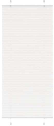 vidaXL Plissee Weiß 85x200 cm Stoffbreite 84,4 cm Polyester, Faltrollo, Klemmfix, Plisseerollo, Jalousie, Rollo, Plisseerollo für Fenster