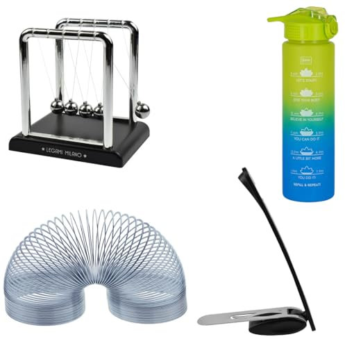 LEGAMI Bundles, Magic Spring, borraccia Newton Pendel, luce da lettura a LED, set regalo, set da scrivania, decorazione (set da lavoro)