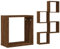 vidaXL Würfelregale 4 STK. Braune 30x15x30 cm, Würfelaufbewahrung, Würfelorganisator, Schweberegal, Würfelregal, schwebendes Regal, CD-Regal