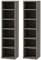 HOMCOM 2er-Set Regalsäulen CD-DVD-Aufbewahrungsschrank 6 + 6 Fächer 21 x 22,5 x 88,5 cm max. Kapazität 204 CDs dunkelgrau