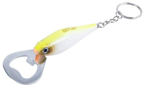 Goture Décapsuleur cadeau pecheur Portable Lure design décapsuleur original black stainless steel Facile à transporter Facile à prendre en main Porte-clés Accessoires de sac de bouteille