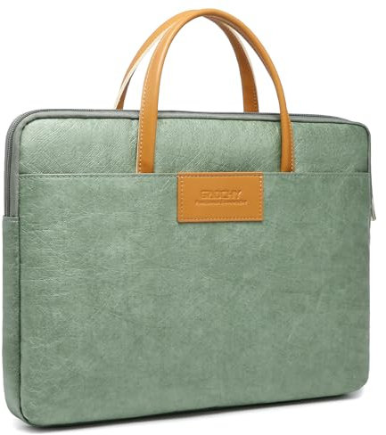 GAOCHY 15-16 Pulgadas Tyvek Funda de Tela para Portátil Bolsa con Asa para MacBook Pro 16, MacBook Air 15 M4 2025, 15,6 Pulgadas Chromebook, IdeaPad, Vivobook 16, Inspiron 16, Abeto