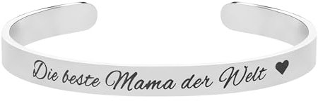 Lumari Gold Personalisiertes Armreif mit Gravur – Silber Edelstahl Armband für Damen, Hypoallergen, Rostfrei – Elegantes Geschenk für Frauen in 4mm, 6mm, 8mm