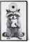 Paul Sinus Poster/Leinwandbild/Rahmenoption – Waschbär mit Klopapier – Lustige WC-Deko für dein Badezimmer