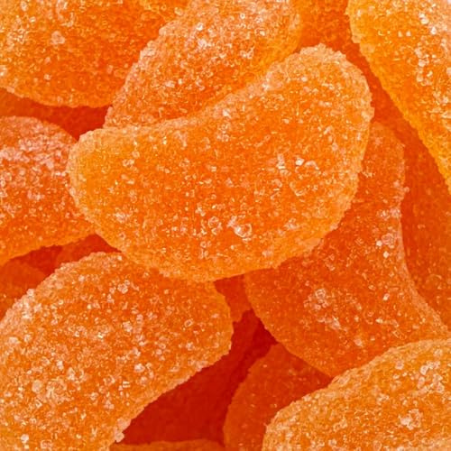 A Pinch Of - Jelly Slices - 12 Orange Flavoured Jelly Segment Cake Toppers - Edible Cupcake/Cake Decorations (30g, Orange)