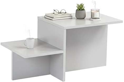Dmora Couchtisch Cantello 80x40x40h cm Grau mit Zeitschriftenablage
