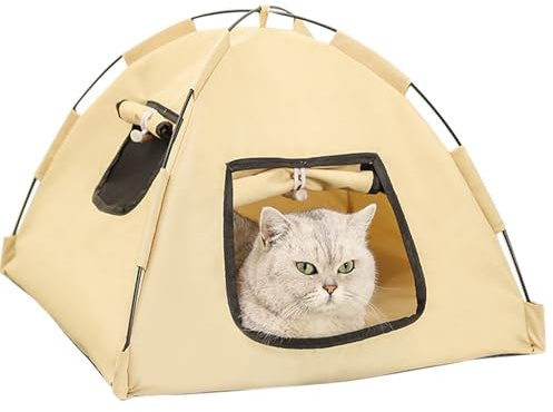 Katzenzelt – Faltbarer Welpen-Sonnenschutz, tragbares, wetterfestes Haustierzelt für Wohnung, Reisen, Garten, Sommer, Outdoor-Ausflug, Camping, Abenteuer, Terrasse