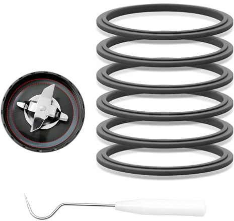 Pack of 6 Sealing Gaskets Replacement Parts Silicone Compatible with NutriBullet 600w 900w Series Extractor Blender Gasket Ancable Seal Rings with Lip Rubber