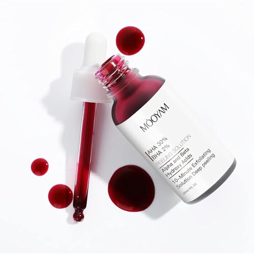 AHA 30% + BHA 2% Peeling Solution, Fruchtsäurepeeling, Chemisches Peeling Gesicht, Alpha-Hydroxysäuren und Beta-Hydroxysäuren, Fortschrittliches Peeling für strahlendere Haut, 30ml