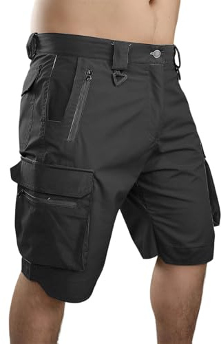 Générique Short de Travail Homme, Stretch Résistant, Multi-Poches Fonctionnelles, Confort Idéal pour Chantier, Artisan, BTP