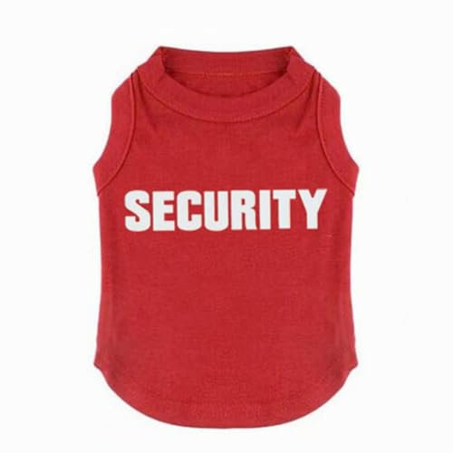 Hundehemd T-Shirts Welpe Sommerkleidung Hund Tank Top Weste Security Schweißhemd für kleine Hund mittlere Hundekatze (XL, Rot)