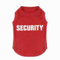 Hundehemd T-Shirts Welpe Sommerkleidung Hund Tank Top Weste Security Schweißhemd für kleine Hund mittlere Hundekatze (XL, Rot)