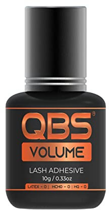 QBS® Volume Eyelash Extension Glue | Strong Adhesive for Lash Extensions | Fast Drying 1-2s | Long Lasting 7 Week Bond | Semi Permanent Waterproof Eye Lash Glue for Individual Use (10g)