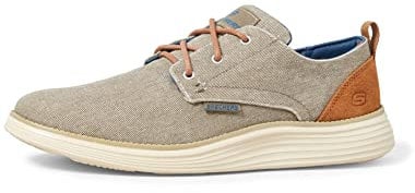 Skechers Status 2.0 Pexton, Zapatillas Hombre, Gris (Taupe Canvas), 44 EU