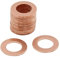 sourcing map Arandelas Planas Cobre Juntas de círculos de La Placa 12mm Diámetro Interior 20Pcs