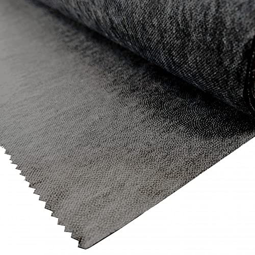 Soft Handle Medium, Charcoal, Fusible Iron On Interfacing, 2 Metres x 90cm Wide (Non-Woven)