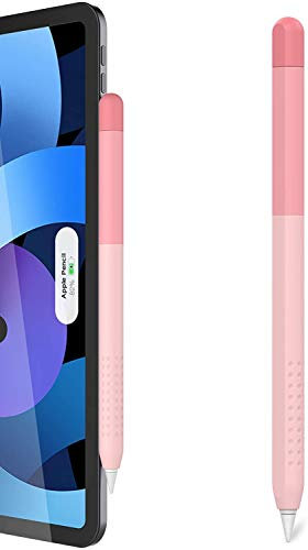 Delidigi for Apple Pencil Pro Case, Apple Pencil 2nd Generation Case, Gradient Color Silicone Protective Cover Sleeve Accessories Compatible for iPencil Magnetic Wireless Charging and Double Tap Pink
