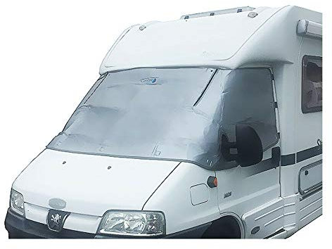 Außen Thermofenstermatte Silber Thermoschutz Abdeckung für FIAT Ducato, Peugeot Boxer, Citroen Jumper von 1994-2005 Außenisoliermatte Wohnmobil Abdeckung Sonnenschutz
