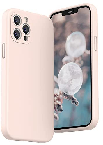 SURPHY Liquid Silicone Case for iPhone 12 Pro Max Case, Individual Protection for Each Lens Gel Rubber Full Body Thickened Design for iPhone 12 Pro Max 6.7 Inches 2020, Pink
