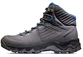 Mammut Nova IV Mid GTX Women | Wanderschuhe für Damen, wasserdichte Trekkingschuhe, Outdoor Schuhe, Gore-Tex Bergschuhe, Sportschuhe für Hiking |Titanium-Light Ice, 5.5