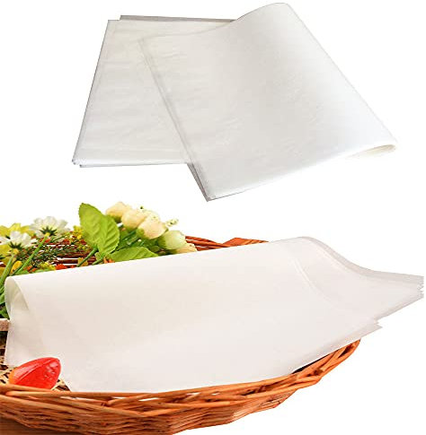 100 Hojas De Papel Pergamino Antiadherente Para Hornos Gruesos Papel Pergamino Ecológico a Altas Temperaturas y Resistente Al Aceite (23 × 33 cm)
