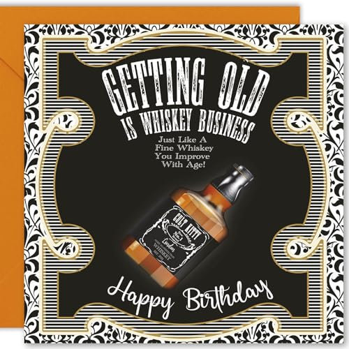 Cult Kitty Geburtstagskarten Männer - Whiskey Business - Männlich Lustige Geburtstagskarten, Happy Birthday Karte Papa, Enkel Geburtstagskarte, Geburtstagskarte Sohn