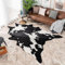 Plancholo Großer schwarzer Rindsleder-Teppich, Tier-Kunstfell-Teppich, 1,6 m x 2,2 m, Teppich, Kunstfell, Rindsleder, Tiermatte, Teppich für Zuhause, Schwarz und Weiß