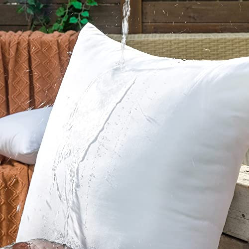 MIULEE Outdoor Kissen Wetterfest-Kissenfüllung 40x40 cm 2er Set, wasserdichte Kissen 40x40 Füllung Innenkissen
