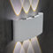 MAKA Applique LED da Parete Interno ed Esterno Moderno 16 Watt 1600 Lumen IP65, Applique Bianco Camera da Letto Bagno Soggiorno Giardino, Applique Luce Naturale 4000K, Applique Muro Alluminio, 220V