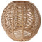 Angoily Gewebt Lampenschirm Retro Rattan Gewebt Korb Decke Hängelampe Abdeckung Vintage Kronleuchter Lampenschirm für Esszimmer Wohnzimmer 14x15CM