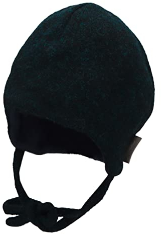 Sterntaler Baby Jungen Mütze Baby Mütze - Mütze Baby, Kappe Kinder - aus Merino Wolle (sehr weich) mit Bindeband - anthrazit meliert, 37