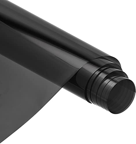 sourcing map Fensterfolie, Glas Sonnenschutz, Wärmeregulierend, Selbstklebend Schwarz Fenstertönung, 6,6x1,64ft für Haus Büro