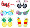 6 Paires Lunettes de Fête Luau Tropical Plage Nouveauté Lunettes de Soleil de Fête Lunettes Deguisement Hawaïennes Amusantes pour Adultes Enfants Photo Prop Décoration Accessoires de Fête Mariage