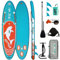 FunWater Aufblasbares Stand-Up-Paddelbrett, 320x84x15 cm, ultraleicht, inklusive ISUP, Adj-Paddel, Pumpe, SUP-Rucksack, Leine, Sitz, rutschfestes Deckpad, umweltfreundliches Material (blau)
