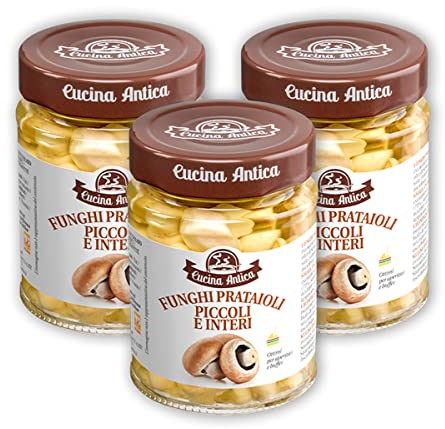 Cucina Antica - Ganze Prataioli-Pilze - 3 Gläser à 230 g