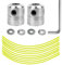 Ruolin 2 Piezas Aluminio Cabezal Desbrozadora Universal, Desbrozadora Repuestos, Aluminio Cabezal Desbrozadora, Accesorios de Cortacésped Herramienta con Cuerda de Deshierbe de 10