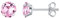 HIKARO Hypoallergene Titan-Ohrringe für empfindliche Ohren Birthstone Kristall Zirkonia Ohrstecker, Implantat Qualität durchbohrt Beiträge (5mm, Pink CZ)