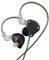 KZ ZS10 Pro - Auricolari in-ear monitor, con 5 driver dinamici ibridi ad armatura bilanciata, suono stereo, confortevoli e isolamento acustico, con custodia in similpelle (senza microfono, nero
