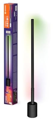 LEDVANCE SMART+ WIFI LED Eck-Stehleuchte, schmal, schwarz, 8W, 540lm, regulierbares Weiß- & Farblicht, dimmbar, DIY- & Musikrhythmusfunktion, lange Lebensdauer, App-steuerbar, 2700-6500K