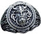 Odin Ring für Männer, nordischer Wikinger Odin Kopf Ring, Wikinger Keltischer Knoten Ring, Vintage Kelte Odin Amulett Ring, Odin Krieger Totem Stammesring Silber Schwarz, Punk Wikinger Schmuck (18.1)