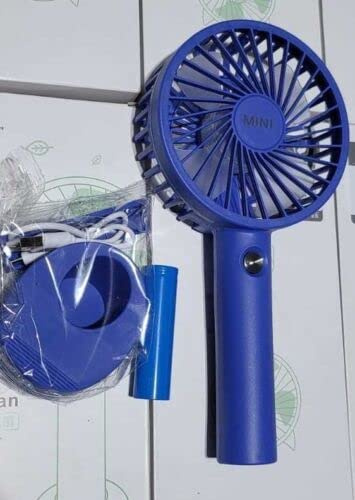 Handheld Fan Portable Fan Rechargeable 3 in 1, Hand Held Fan Battery Powered USB, Mini Fan Portable Hand Fan Foldable with 3 Speed, Small Fan Desk fan Neck Travel Fan for Office, Home, Trip (BLUE)